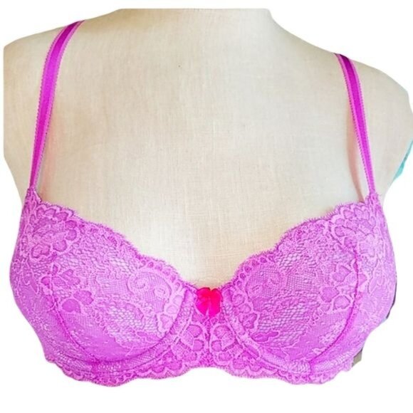 Victoria's Secret Bra Dream Angels Lined Demi Lace Pink WOMEN'S WOMAN'S Size 32C - Picture 1 of 7